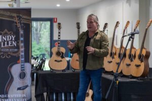Andy Allen speaking about his life building guitars