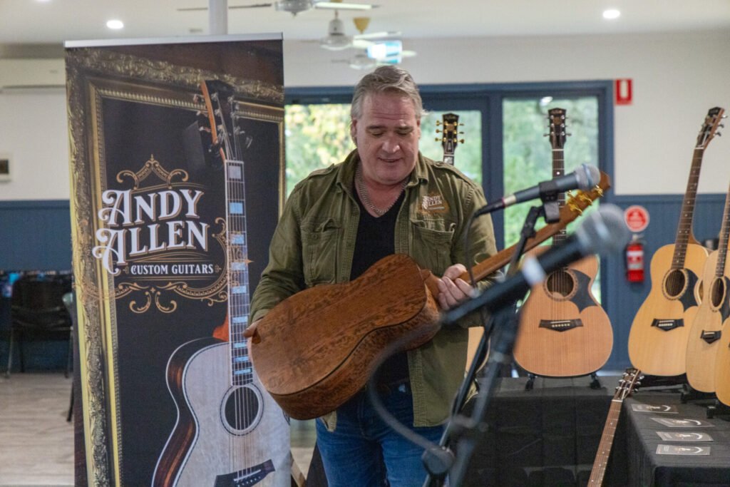 Andy Allen speaking about his life building guitars